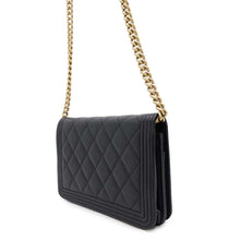 Load image into Gallery viewer, CHANEL Boy Chanel Chain Wallet BlackAP1117 Caviar Leather
