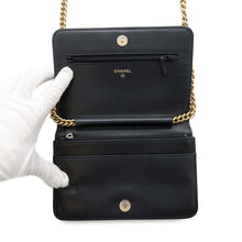 Load image into Gallery viewer, CHANEL Boy Chanel Chain Wallet BlackAP1117 Caviar Leather
