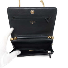Load image into Gallery viewer, CHANEL Boy Chanel Chain Wallet BlackAP1117 Caviar Leather
