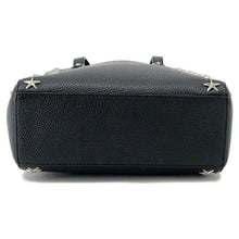 将图像加载到图库查看器中，JIMMY CHOO Pegasi Star Studded 2way Handbag Black Leather
