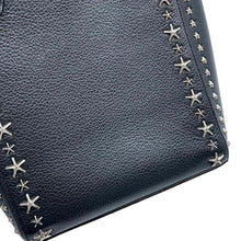 将图像加载到图库查看器中，JIMMY CHOO Pegasi Star Studded 2way Handbag Black Leather
