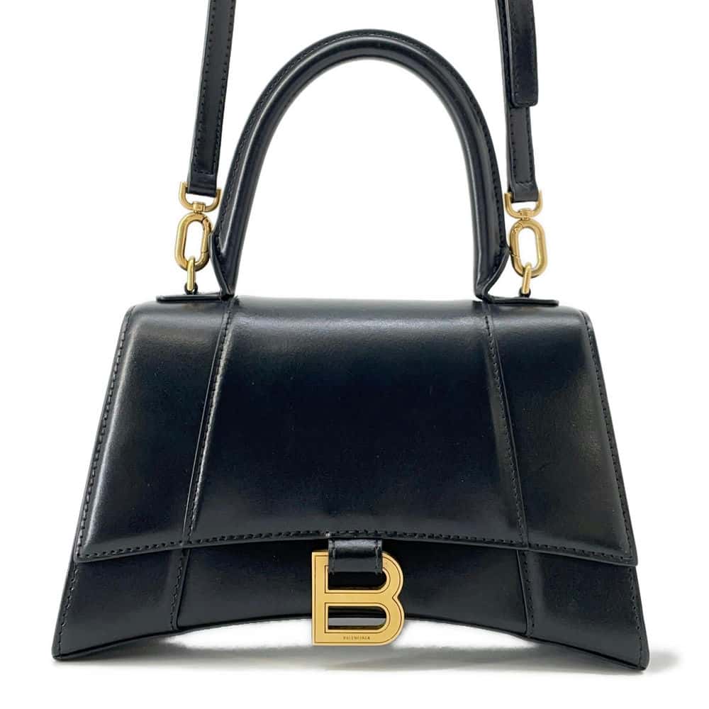 BALENCIAGA Hour glass Black5935461QJ4M1000 Leather Size S