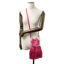 Load image into Gallery viewer, J&amp;M DAVIDSON Shoulder Bag Pink Leather
