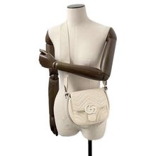 将图像加载到图库查看器中，GUCCI GG Marmont 2WAYShoulder White739681 Leather

