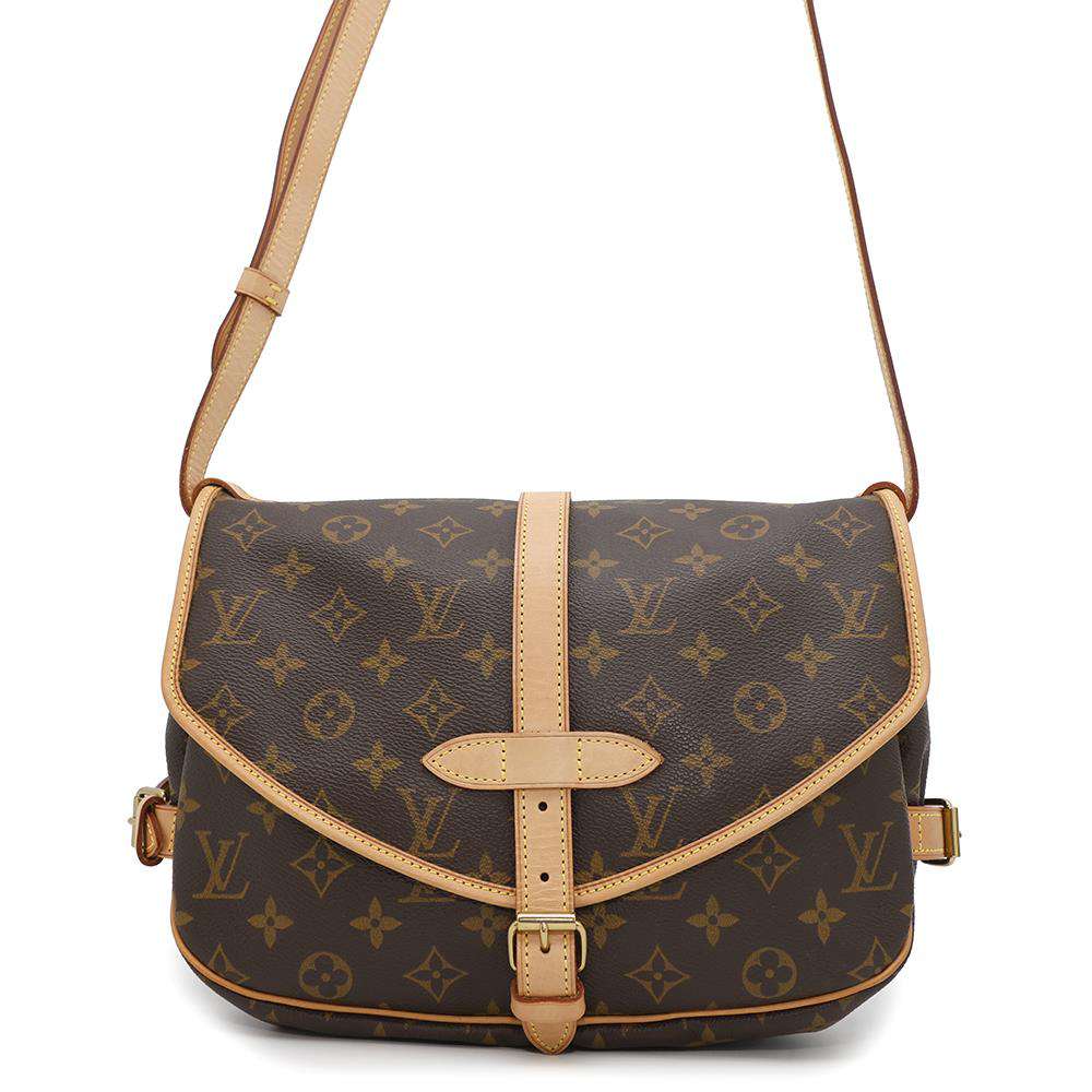 LOUIS VUITTON Saumur BrownM42256 Monogram Size 30