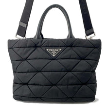 Load image into Gallery viewer, PRADA Small Padded Re-Nylon Tote Bag Black1BG436 Nylon
