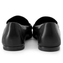 将图像加载到图库查看器中，HERMES Mocassins Neost Black Leather Size 37
