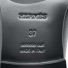 将图像加载到图库查看器中，HERMES Mocassins Neost Black Leather Size 37
