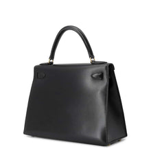 Load image into Gallery viewer, HERMES Kelly Sellier Black Box Calf Leather Size 28
