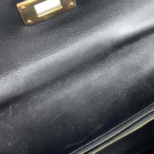Load image into Gallery viewer, HERMES Kelly Sellier Black Box Calf Leather Size 28
