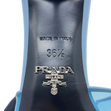 将图像加载到图库查看器中，PRADA open toe clear mules Blue1XX644 Leather PVC Coated Canvas Size 36 1/2
