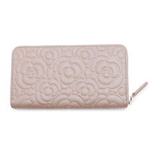 Load image into Gallery viewer, CHANEL Camellia Zip Around Long Wealth Cloth PinkA82281 Leather
