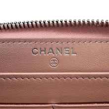 Load image into Gallery viewer, CHANEL Camellia Zip Around Long Wealth Cloth PinkA82281 Leather
