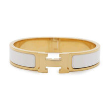 Load image into Gallery viewer, HERMES Clic Clac H Size PM White Metal Enamel
