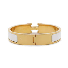 Load image into Gallery viewer, HERMES Clic Clac H Size PM White Metal Enamel
