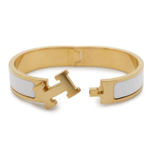 Load image into Gallery viewer, HERMES Clic Clac H Size PM White Metal Enamel
