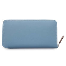 将图像加载到图库查看器中，HERMES Azap Long silk in New Blue Jean Epsom
