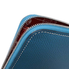 将图像加载到图库查看器中，HERMES Azap Long silk in New Blue Jean Epsom
