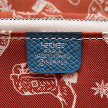 将图像加载到图库查看器中，HERMES Azap Long silk in New Blue Jean Epsom
