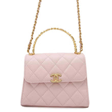 将图像加载到图库查看器中，CHANEL Matelasse Top Handle PinkAP2945 Lambskin
