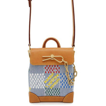Load image into Gallery viewer, LOUIS VUITTON Nano Steamer MulticolorN00190 LV Birds Damier Denim
