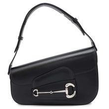 Load image into Gallery viewer, GUCCI Horsebit 1955 Shoulder Bag Black764155 Leather Size Small
