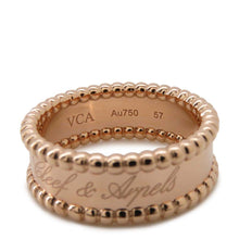 将图像加载到图库查看器中，Van Cleef &amp; Arpels Perlée Senior Tulle Ring Size 57/#17VCARN32400 18K Pink Gold
