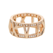 将图像加载到图库查看器中，TIFFANY&amp;Co. Atlas X Open Ring Size #11 18K Pink Gold
