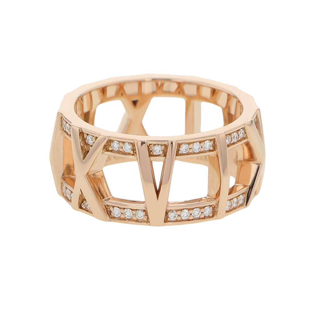 TIFFANY&Co. ★Atlas X Open Ring Size #11 18K Pink Gold