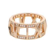 将图像加载到图库查看器中，TIFFANY&amp;Co. Atlas X Open Ring Size #11 18K Pink Gold
