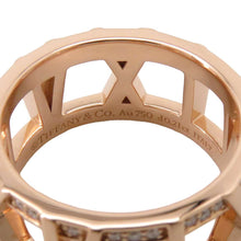 将图像加载到图库查看器中，TIFFANY&amp;Co. Atlas X Open Ring Size #11 18K Pink Gold
