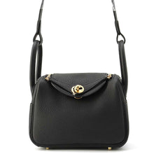 Load image into Gallery viewer, HERMES Lindy Black Taurillon Clemence Size Mini
