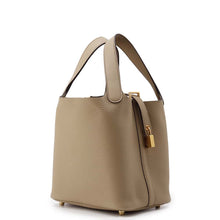 Load image into Gallery viewer, HERMES Picotin Lock Beige Marfa Taurillon Clemence Size PM
