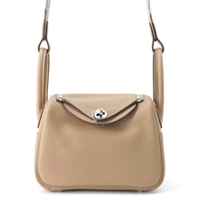 将图像加载到图库查看器中，HERMES Lindy Beige Marfa Swift Leather Size Mini
