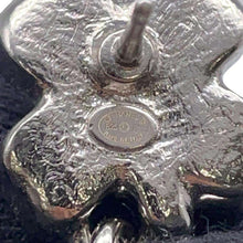 将图像加载到图库查看器中，CHANEL CC Logo Clover Earrings SilverABF239 Metal Rhinestone
