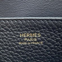 将图像加载到图库查看器中，HERMES Halzan Black Taurillon Clemence Size 25
