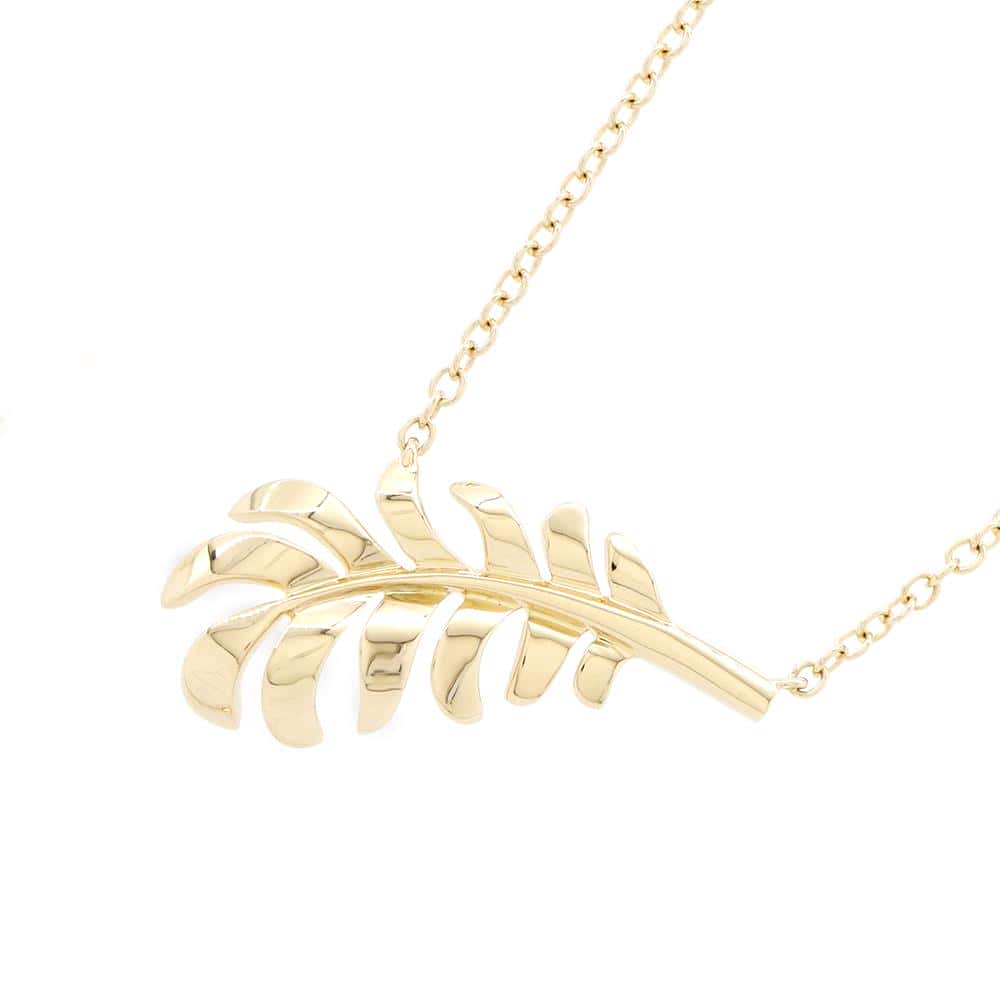 CHANEL ★Plume de CHANEL NecklaceJ10167 18K Yellow Gold