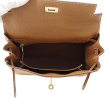 将图像加载到图库查看器中，HERMES Kelly Gold Togo Leather Size 25
