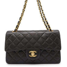 将图像加载到图库查看器中，CHANEL Matelasse double flap BlackA01113 Lambskin Size 23

