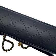 将图像加载到图库查看器中，CHANEL Matelasse double flap BlackA01113 Lambskin Size 23
