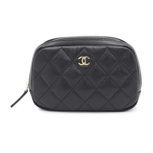 将图像加载到图库查看器中，CHANEL Matelasse Pouch BlackA80909 Caviar Leather
