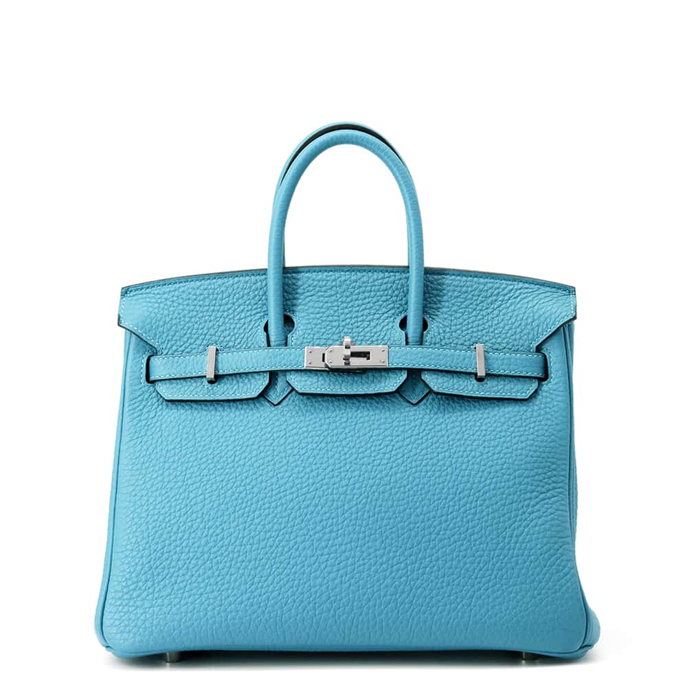 HERMES Birkin Turquoise Togo Leather Size 25