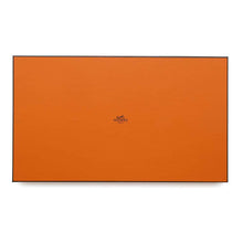 Load image into Gallery viewer, HERMES Giant Square Lettre-en-Boite Size 140 Anthracite/OrangeH553769T Cashmere70% Silk30%
