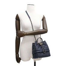 将图像加载到图库查看器中，CHANEL Drawstring ChainShoulder Bag NavyAS0894 Caviar Leather
