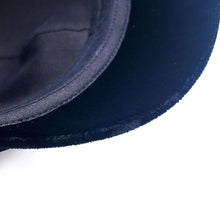 Load image into Gallery viewer, CHANEL Velour CC Logo Cap Size L Black 92% Viscose 8% Silk
