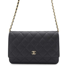 Load image into Gallery viewer, CHANEL Matelasse Chain Wallet Classic BlackAP0250 Caviar Leather
