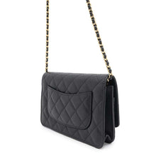 Load image into Gallery viewer, CHANEL Matelasse Chain Wallet Classic BlackAP0250 Caviar Leather
