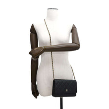 Load image into Gallery viewer, CHANEL Matelasse Chain Wallet Classic BlackAP0250 Caviar Leather
