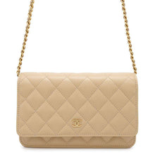 Load image into Gallery viewer, CHANEL Matelasse Chain Wallet Classic BeigeAP0250 Caviar Leather
