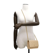 Load image into Gallery viewer, CHANEL Matelasse Chain Wallet Classic BeigeAP0250 Caviar Leather
